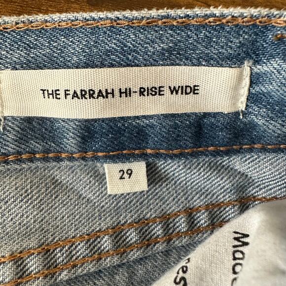 Aritzia Denim Forum The Farrah Hi-Rise Wide Leg Cargo Jean EUC Size 29 - Picture 8 of 14